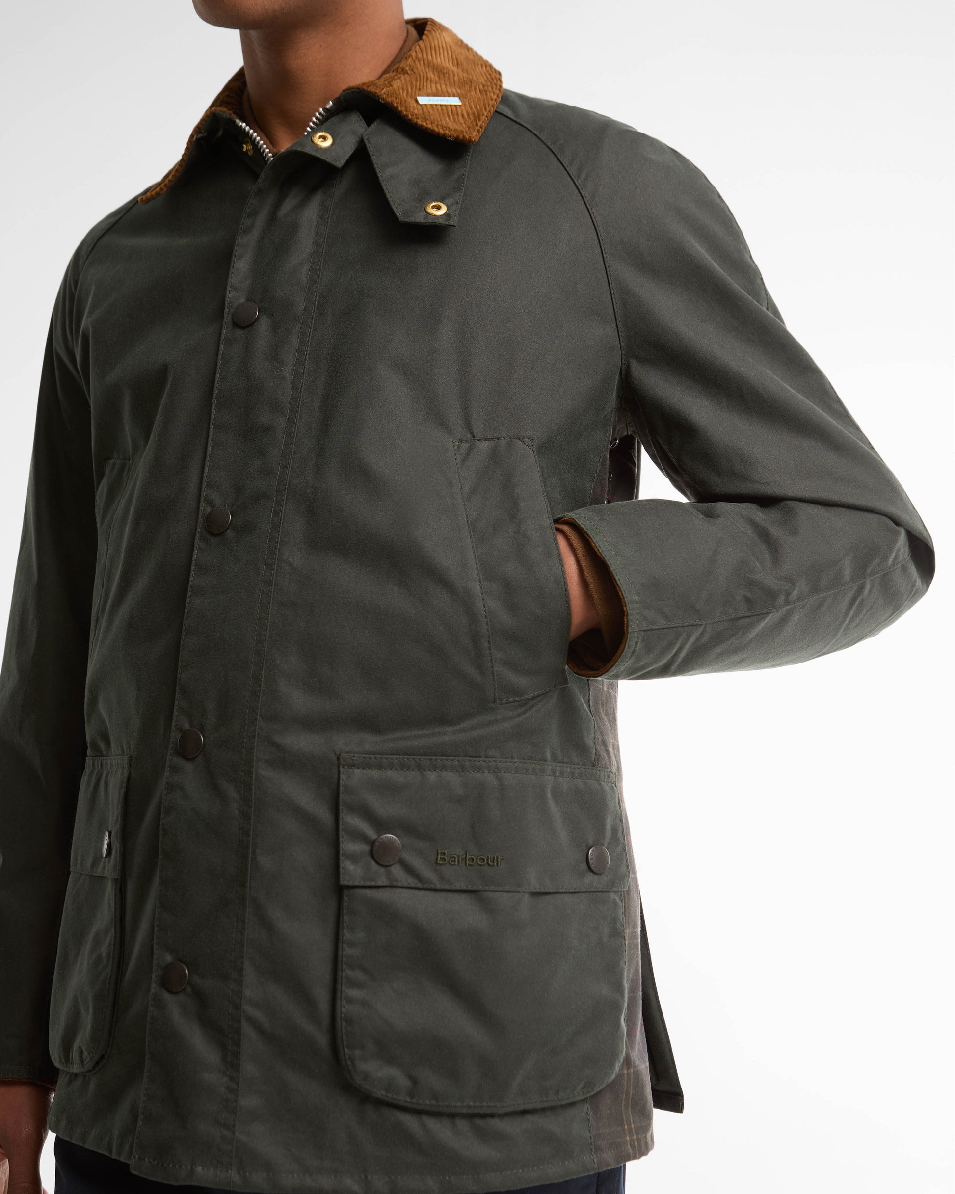 Barbour Icons Ashby Mens Wax Jacket - Sage | CHO | Designer Mens Wax Jackets