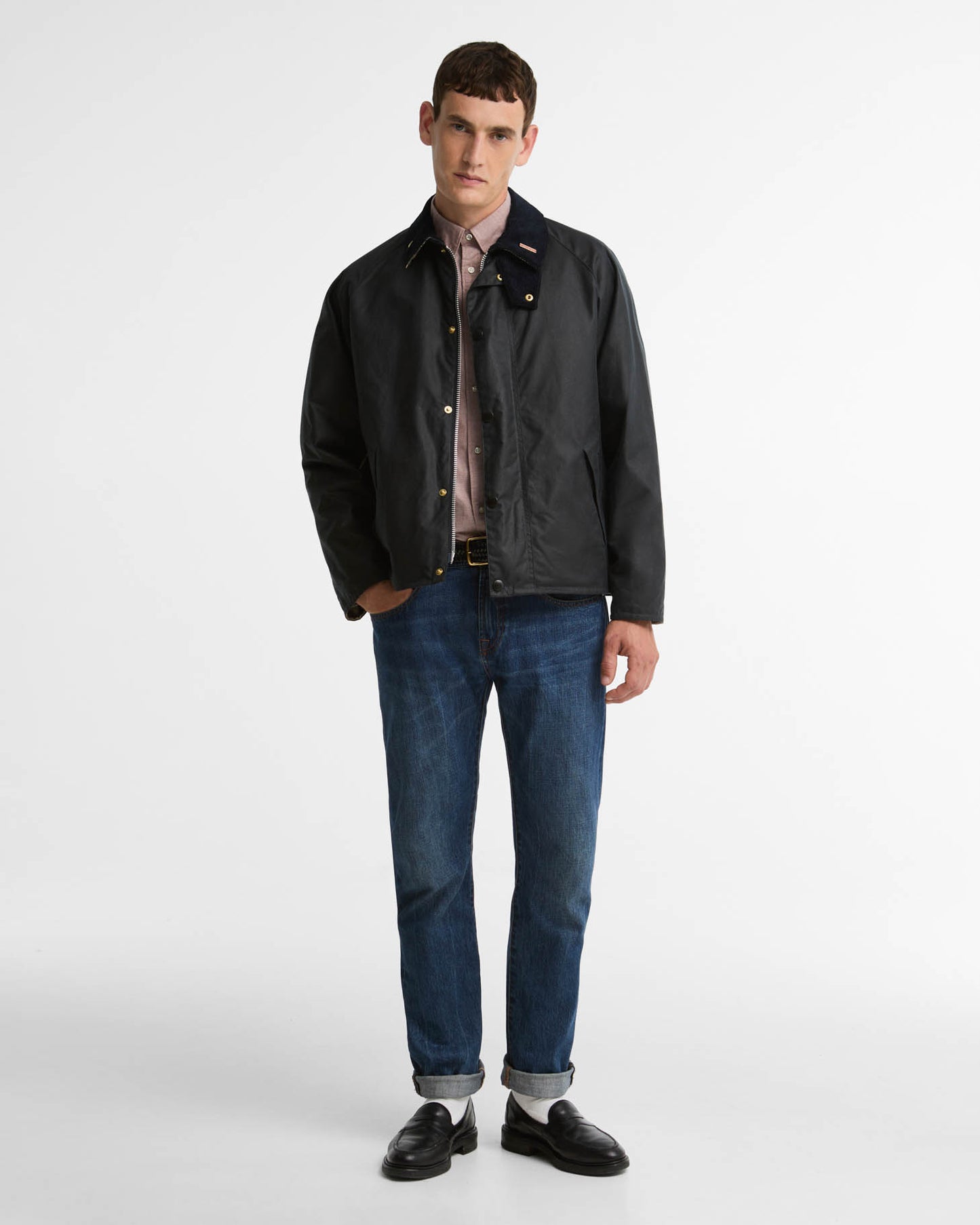 Barbour Icons Transport Mens Wax Jacket - Navy