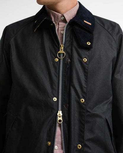 Barbour Icons Transport Mens Wax Jacket - Navy