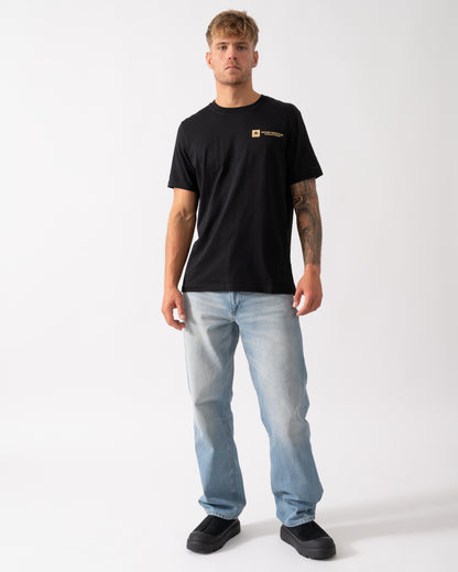 Moose Knuckles Keshi Gold Mens T-Shirt - Black 292 - CHO - Designer Mens Short Sleeve T-Shirts & Tops