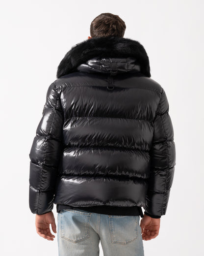 Moose Knuckles Kings Puffer Jacket Shearling - Black With Black Shearling 305
