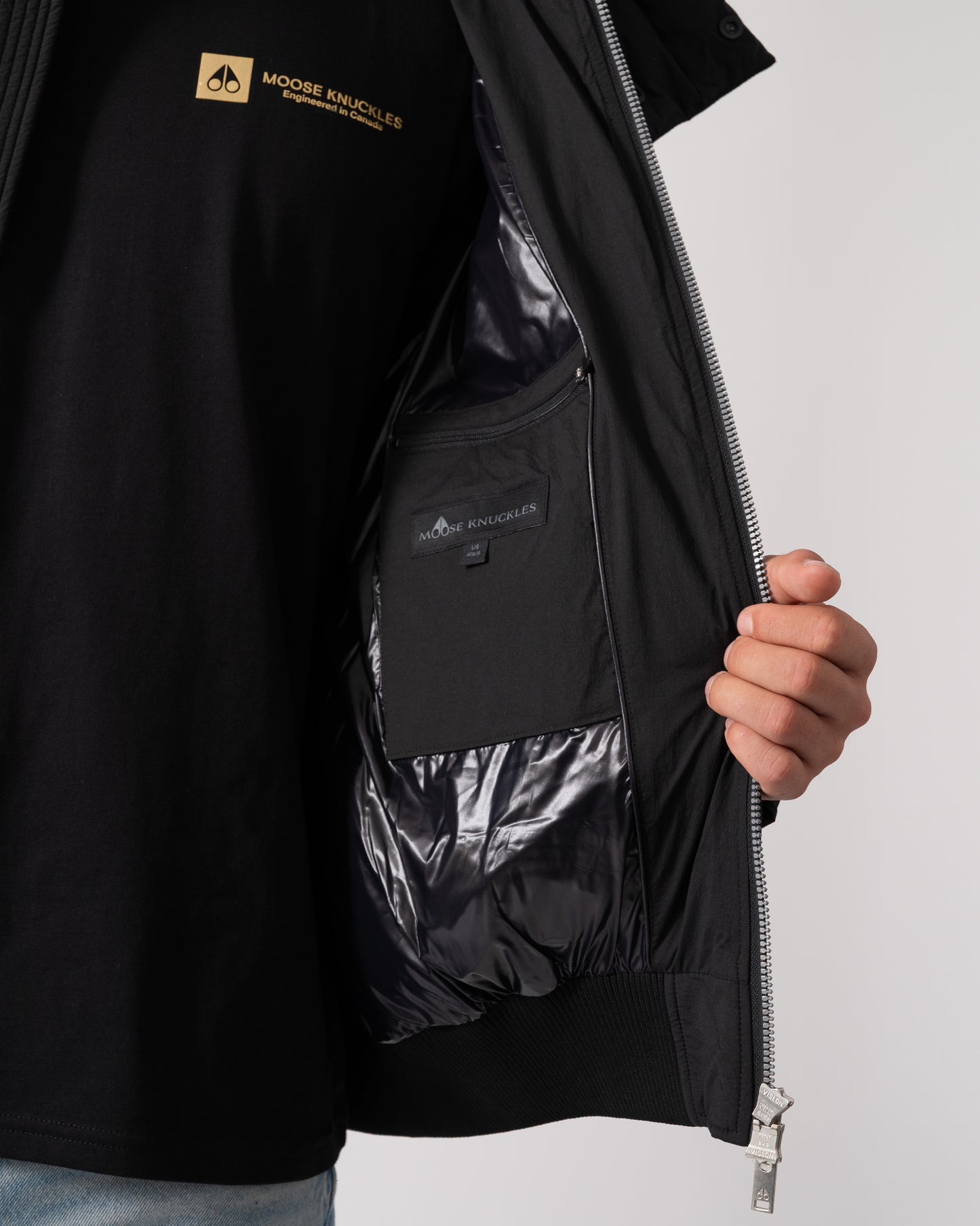 Moose Knuckles Mens Everest Bomber - Black 292