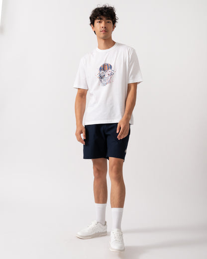 PS Paul Smith Mens Casual Fit Painted Skull T-Shirt - 01 White