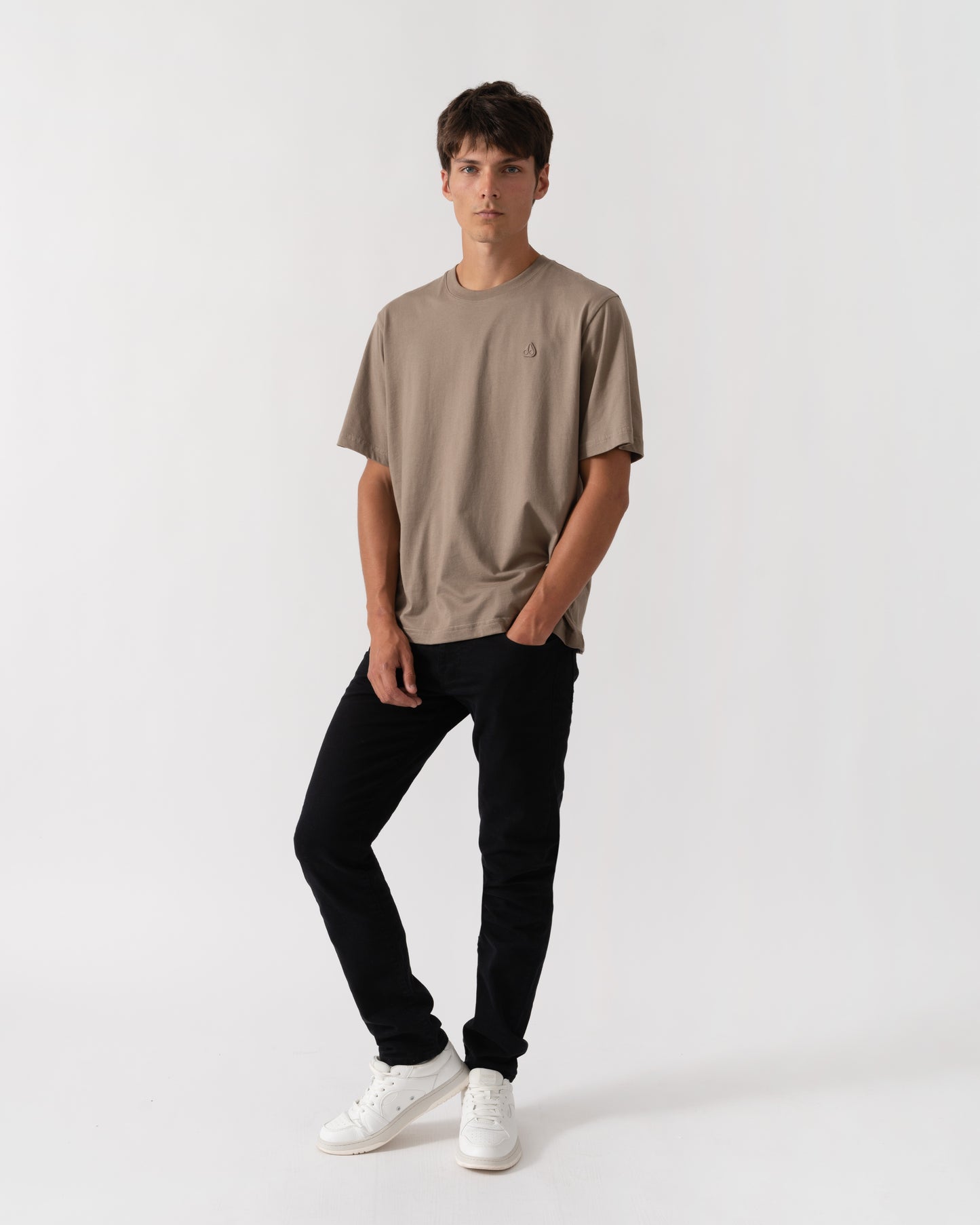 Moose Knuckles Mens Yul Classic T-Shirt - Ashen 1968