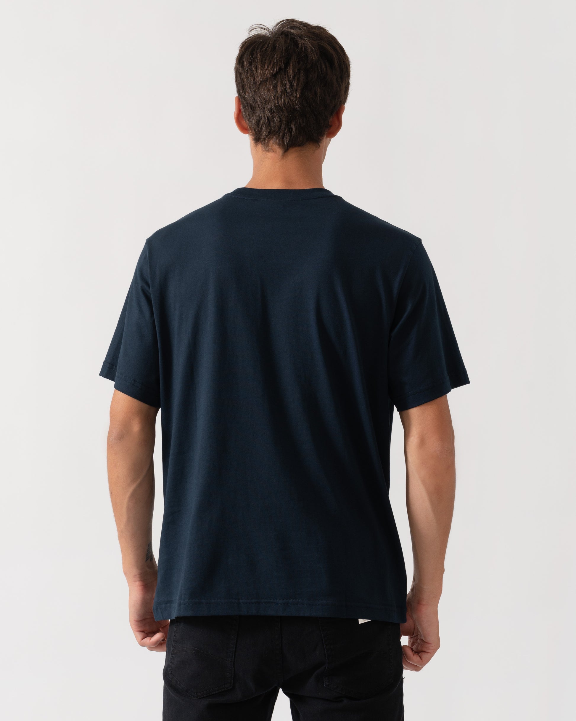 back of Moose Knuckles Mens Yul Classic T-Shirt - Navy 833