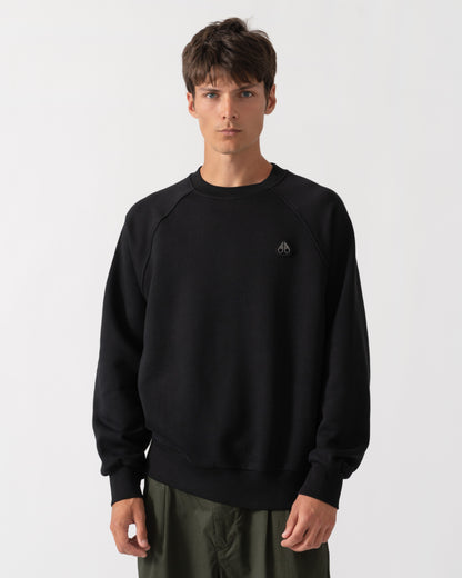 Moose Knuckles Mens Yul Crewneck Sweatshirt - Black 292