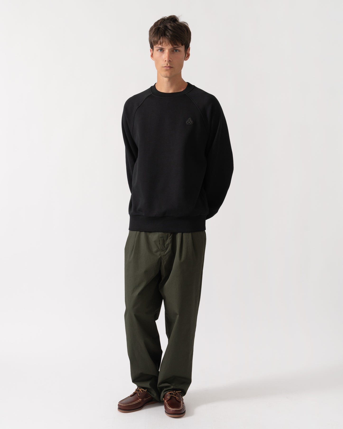 Moose Knuckles Mens Yul Crewneck Sweatshirt - Black 292