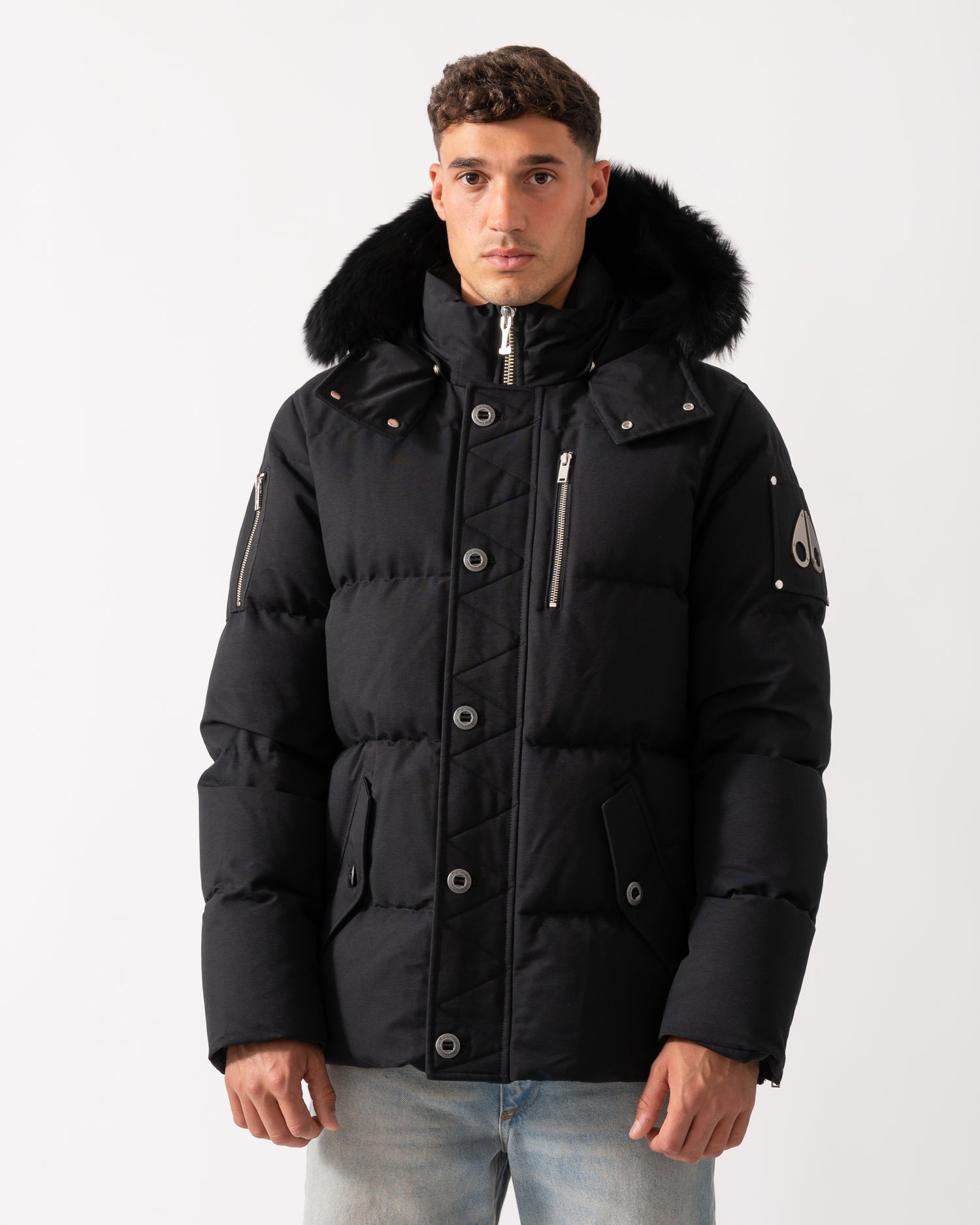 Moose Knuckles Original 3Q Jacket - Black With Black Shearling 305 - CHO - Designer Mens Padded Jackets