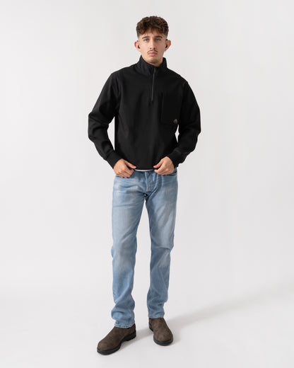 Moose Knuckles Dalon Mens 1/4 Zip Sweatshirt - Black 292