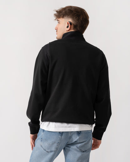 Moose Knuckles Dalon Mens 1/4 Zip Sweatshirt - Black 292