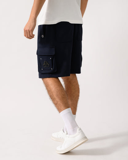 Moose Knuckles Hartsfield Mens Cargo Shorts - Navy 833 - CHO - Designer Mens Shorts
