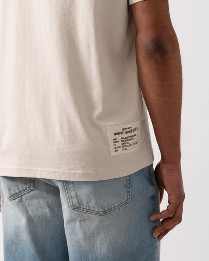 Moose Knuckles Tandem Mens T - Shirt - Alabaster 1705 | CHO | Designer Mens Short Sleeve T - Shirts