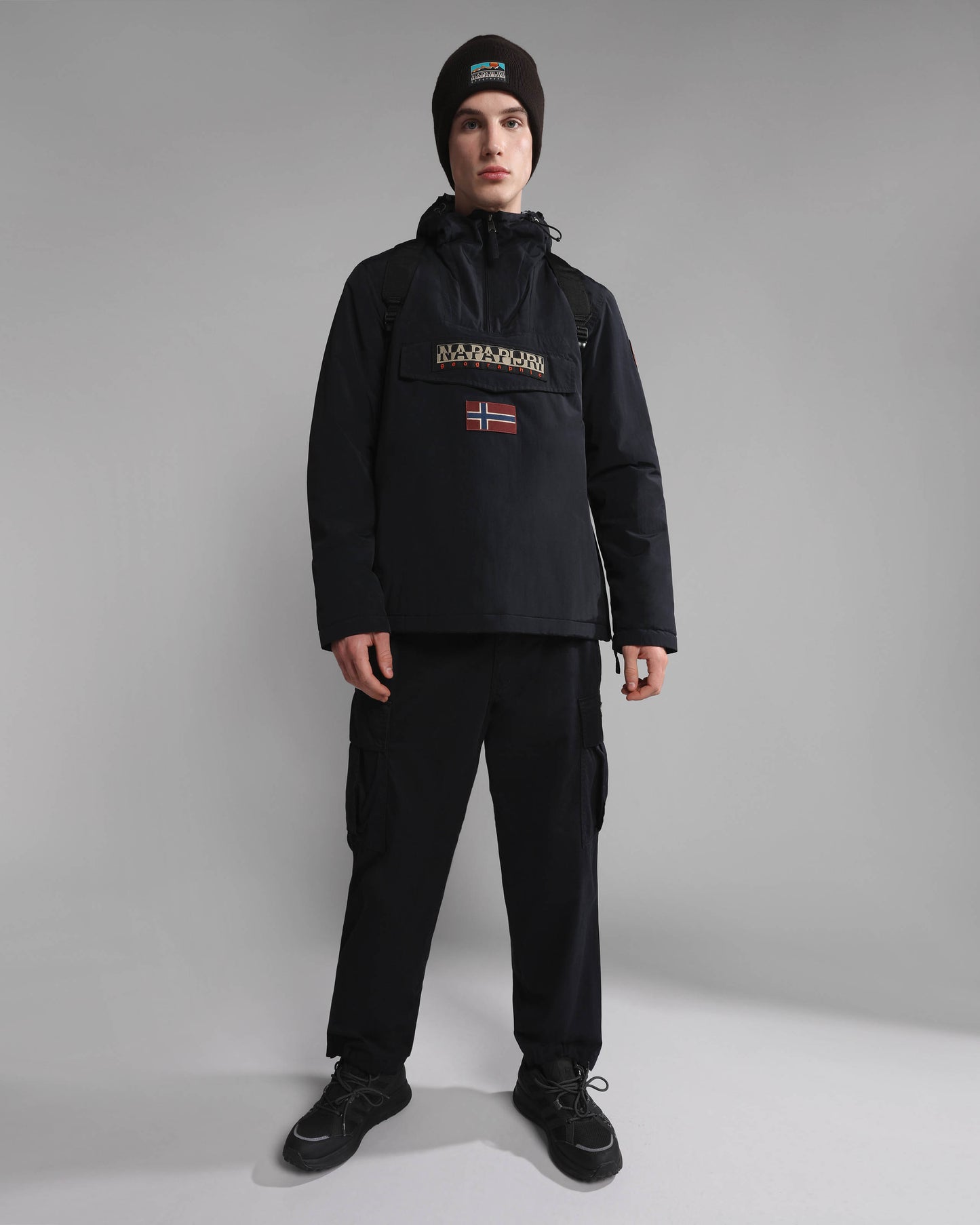 Napapijri Rainforest Winter 3 Mens Hooded Anorak - Black 041 | CHO | Designer Mens Weatherproof Jackets