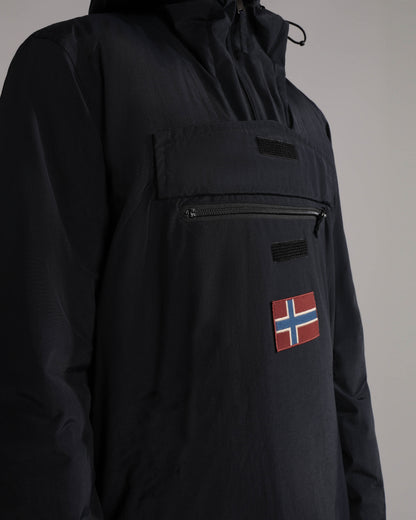 Napapijri Rainforest Winter 3 Mens Hooded Anorak - Black 041 | CHO | Designer Mens Weatherproof Jackets