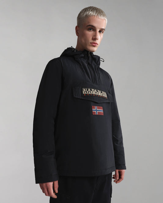 Napapijri Rainforest Winter 3 Mens Hooded Anorak - Black 041 | CHO | Designer Mens Weatherproof Jackets