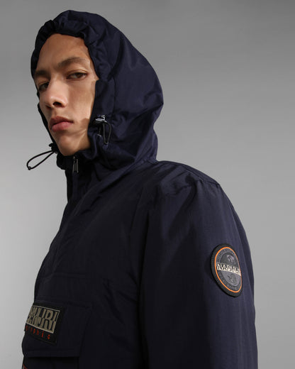 Napapijri Rainforest Winter 3 Mens Hooded Anorak - Blue Marine 176