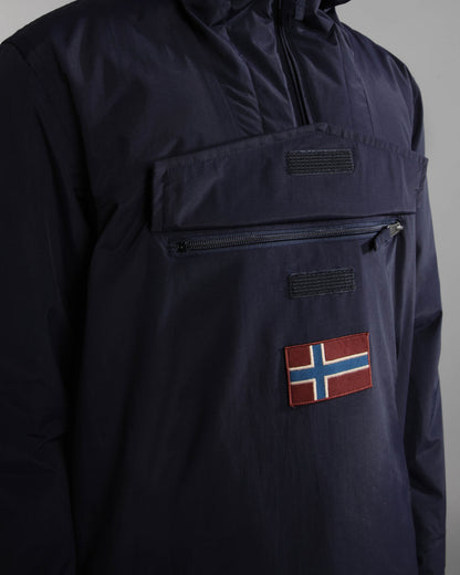 Napapijri Rainforest Winter 3 Mens Hooded Anorak - Blue Marine 176