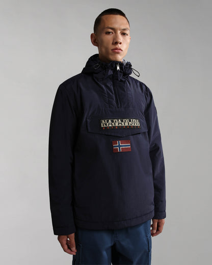 Napapijri Rainforest Winter 3 Mens Hooded Anorak - Blue Marine 176