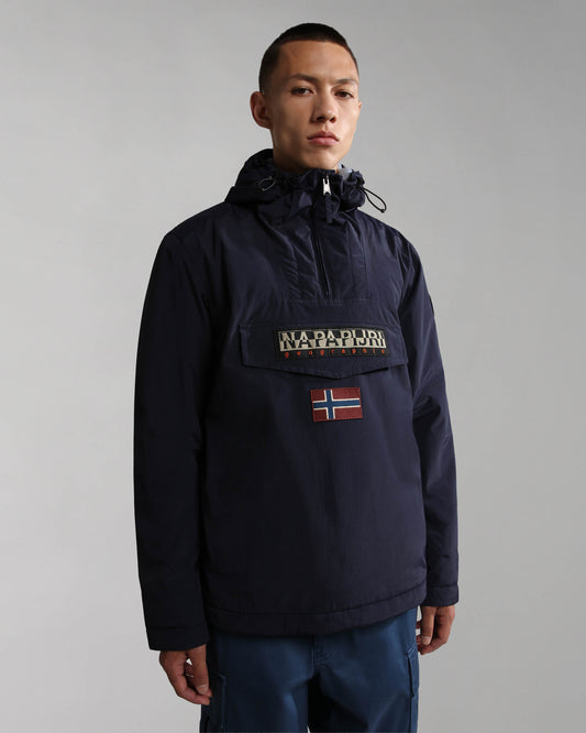 Napapijri Rainforest Winter 3 Mens Hooded Anorak - Blue Marine 176