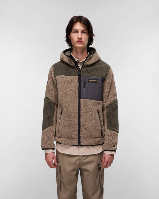 Napapijri Yupik Mens Zip Through Hoodie - Colourblock MCD