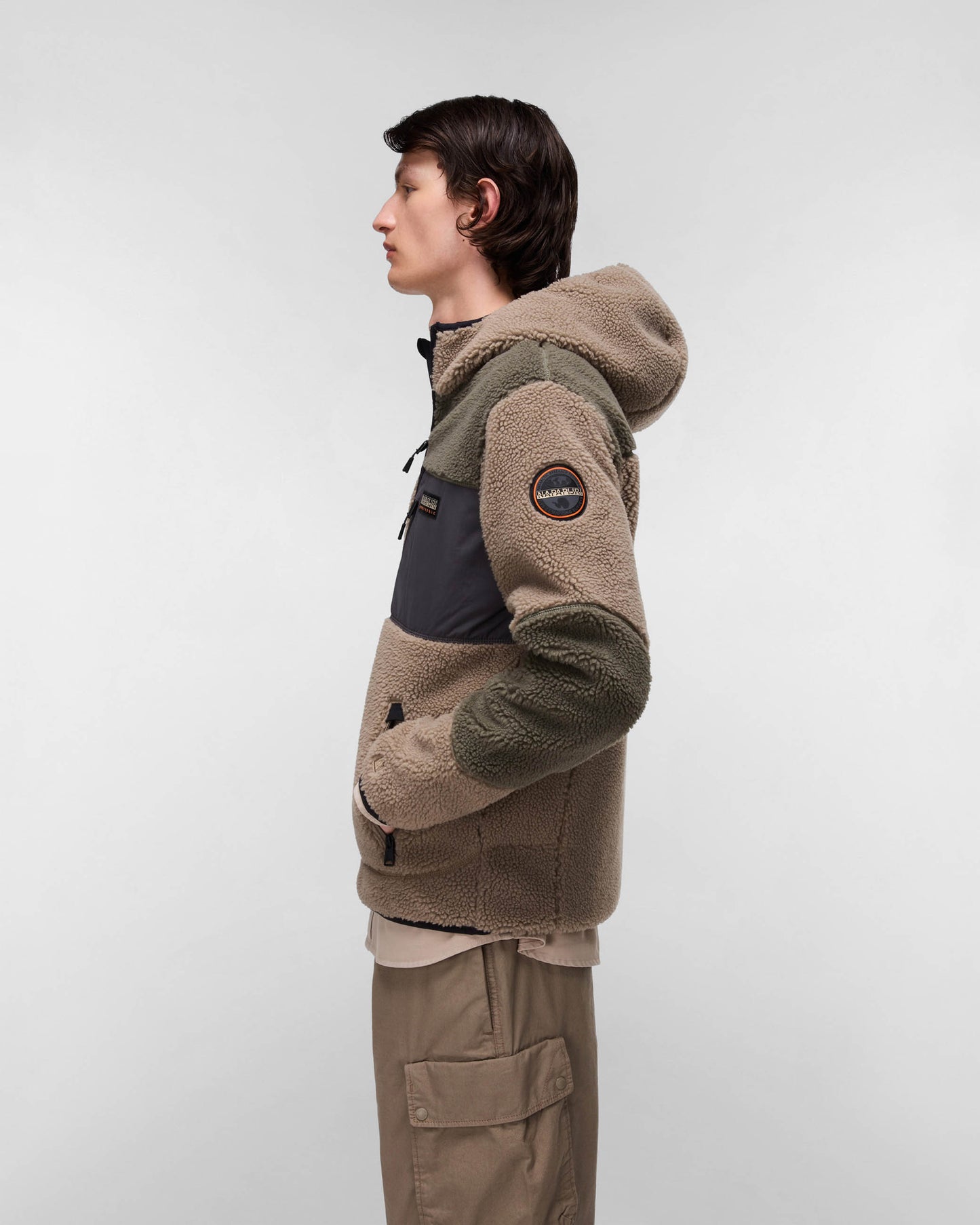 Napapijri Yupik Mens Zip Through Hoodie - Colourblock MCD