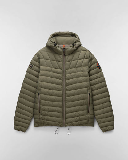 Napapijri A-Lapaz Mens Hooded Puffer Jacket - Tea Leaf G0A
