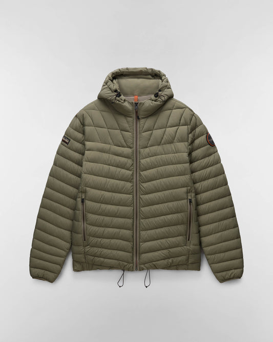 Napapijri A-Lapaz Mens Hooded Puffer Jacket - Tea Leaf G0A