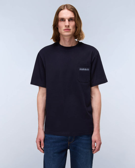 Napapijri Fanes Mens Short Sleeve T-Shirt - Blue Marine 176