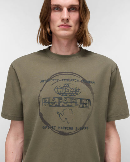 Napapijri Bald Short Sleeve Mens T-Shirt - Tea Leaf G0A