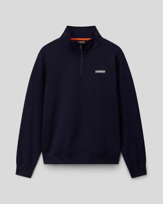 Napapijri Small Box Mens Half Zip Sweatshirt - Blue Marine 176