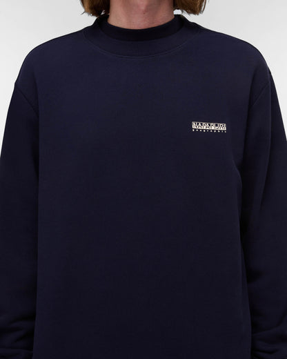 Napapijri Small Box Mens Crew Neck Sweatshirt - Blue Marine 176