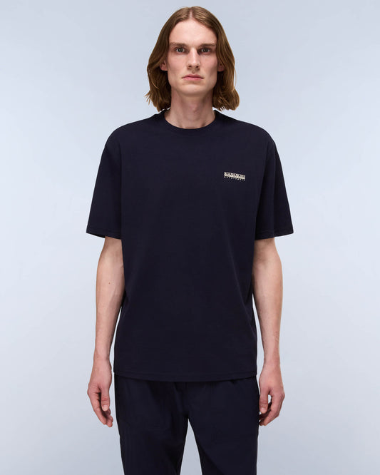 Napapijri Small Box Mens Short Sleeve T-Shirt - Blue Marine 176