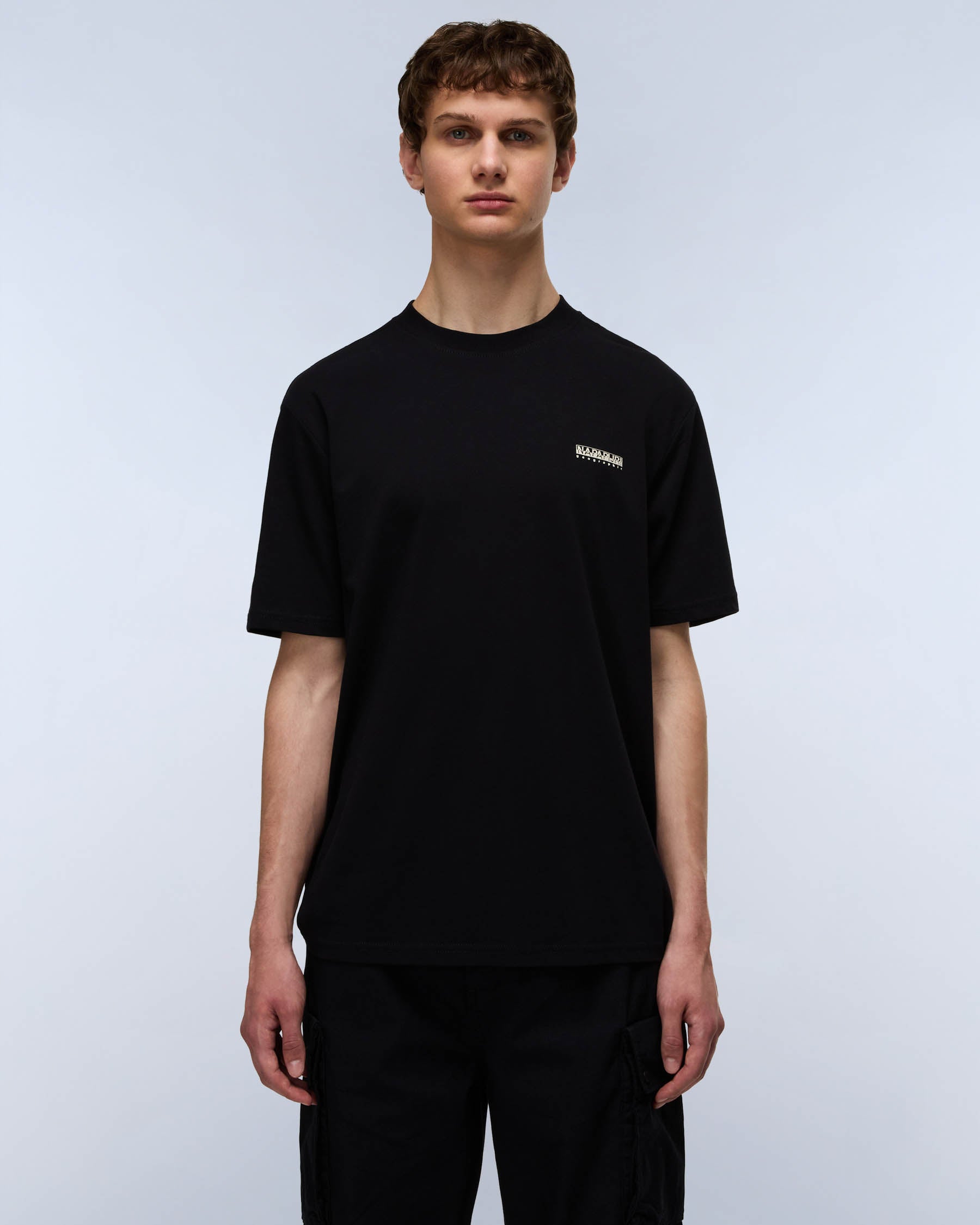Napapijri Small Box Mens Short Sleeve T-Shirt - Black Beauty 941 | CHO | Designer Mens Short Sleeve T-Shirts & Tops