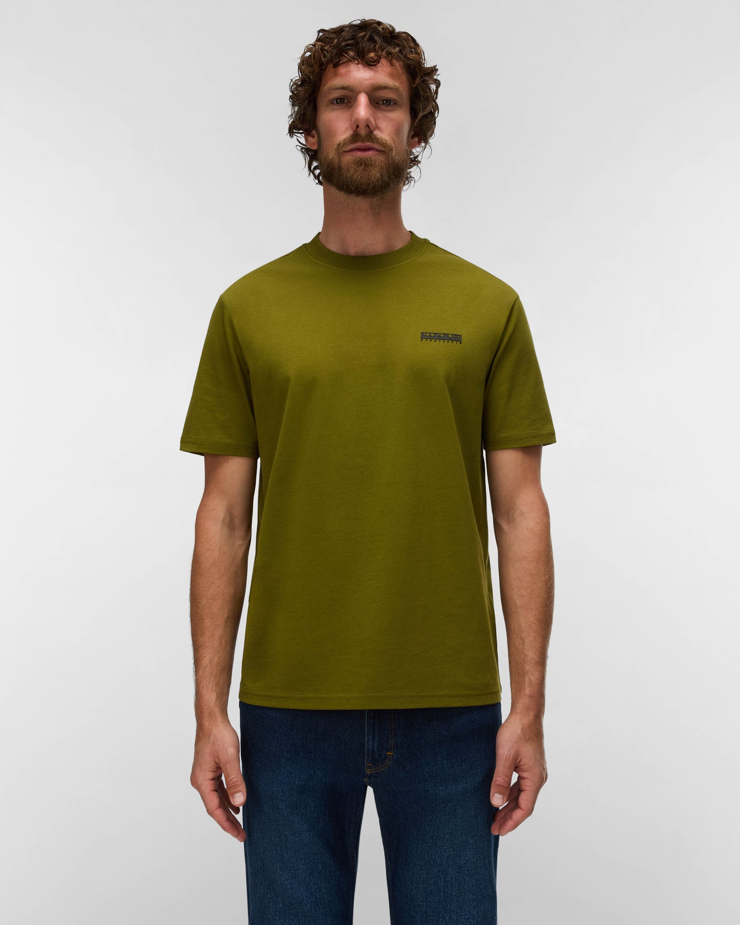 Napapijri Small Box Mens Short Sleeve T - Shirt - Avocado G4C | CHO | Designer Mens Short Sleeve T - Shirts & Tops