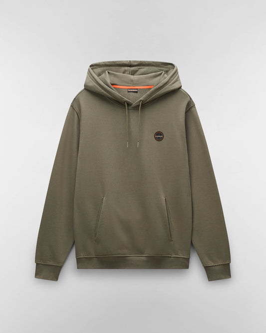 Napapijri Badge Mens Hoodie - Tea Leaf G0A