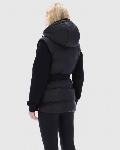 Hunter Nellie Womens PU Coated Puffer Gilet - Black