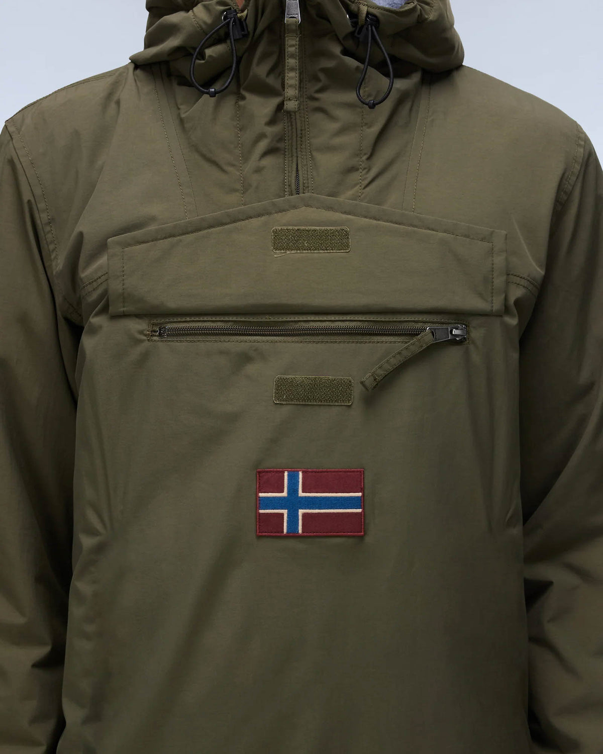 Napapijri Rainforest Winter 3 Mens Hooded Anorak - Olive Night G1F | CHO | Designer Mens Weatherproof Jackets
