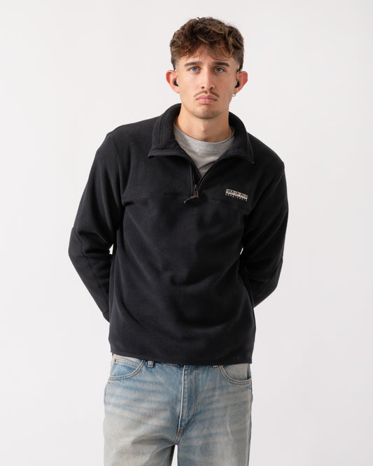 Napapijri Dergana Mens Half Zip Sweatshirt - Black Beauty 941
