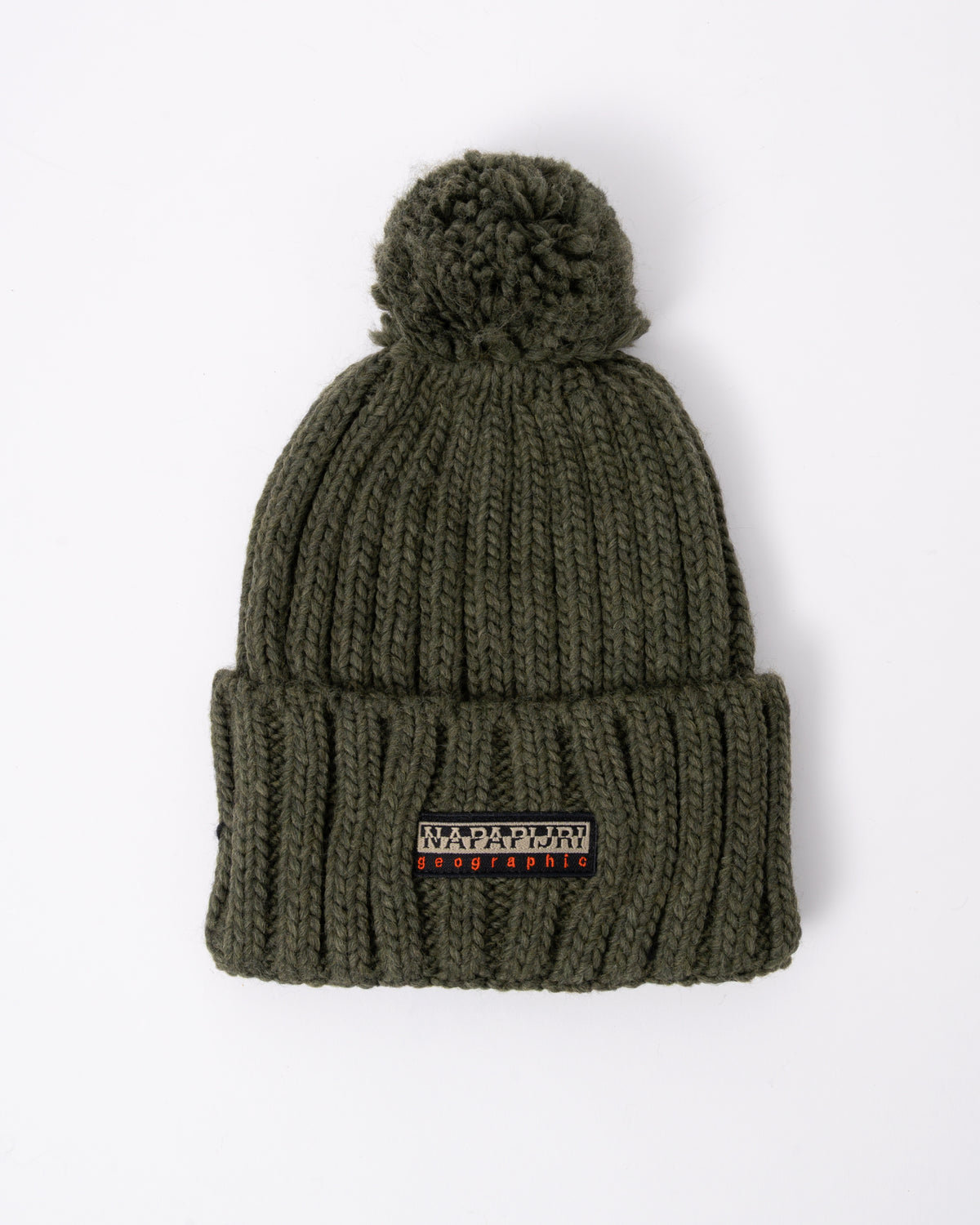 Napapijri Fea 2 Bobble Hat in Olive Night G1F