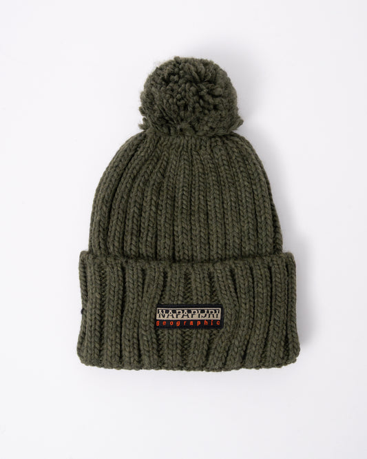 Napapijri Fea 2 Bobble Hat in Olive Night G1F