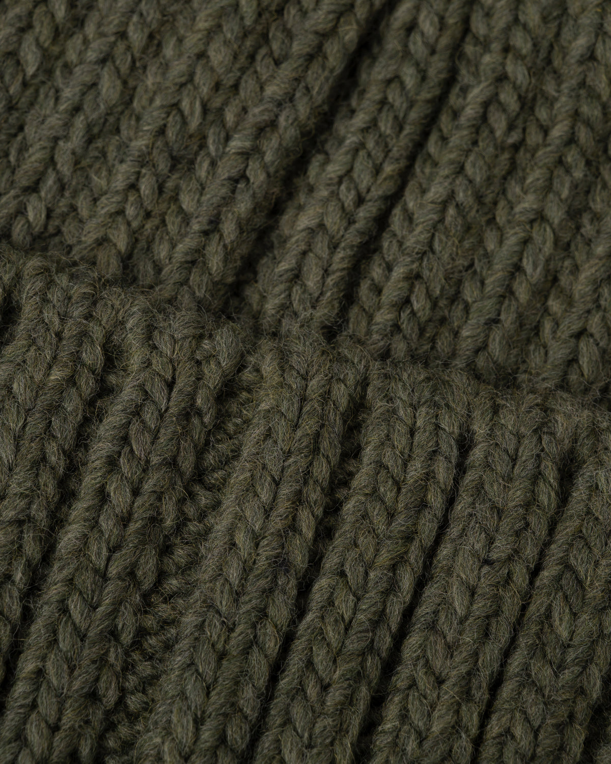 texture detail of Napapijri Fea 2 Bobble Hat in Olive Night G1F