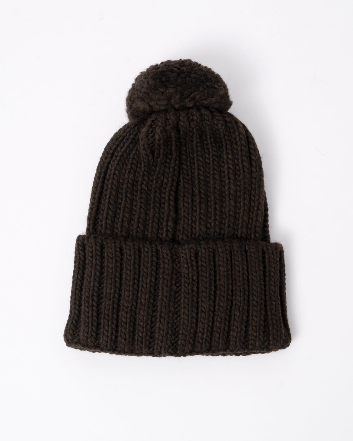 back of a Napapijri Semiury 5 Bobble Hat in Brown WT3