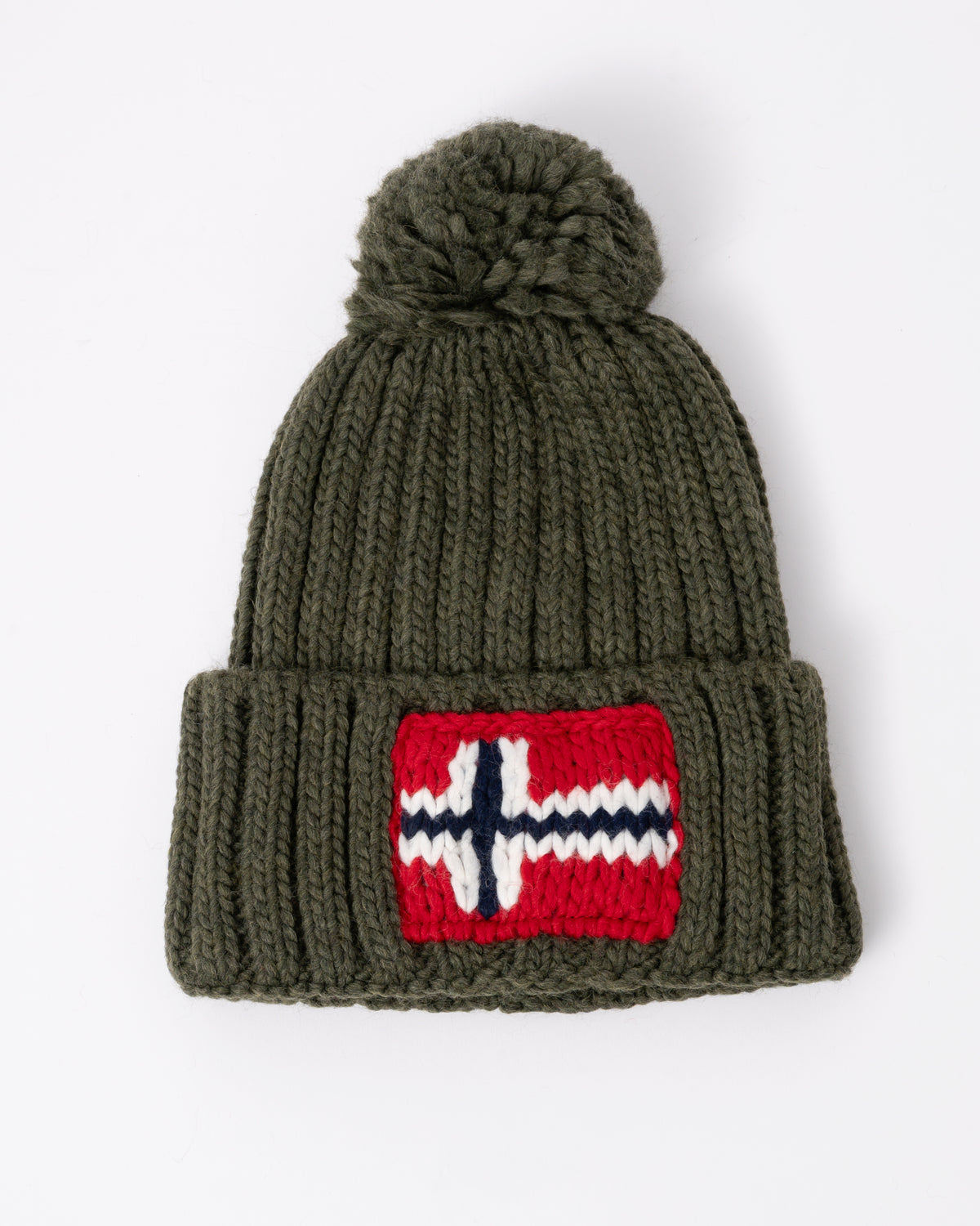 Napapijri Semiury 5 Bobble Hat in Olive Night G1Fa 