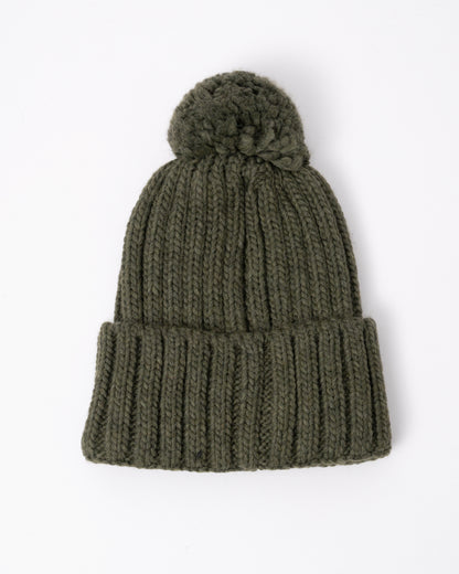back of a Napapijri Semiury 5 Bobble Hat in Olive Night G1Fa 