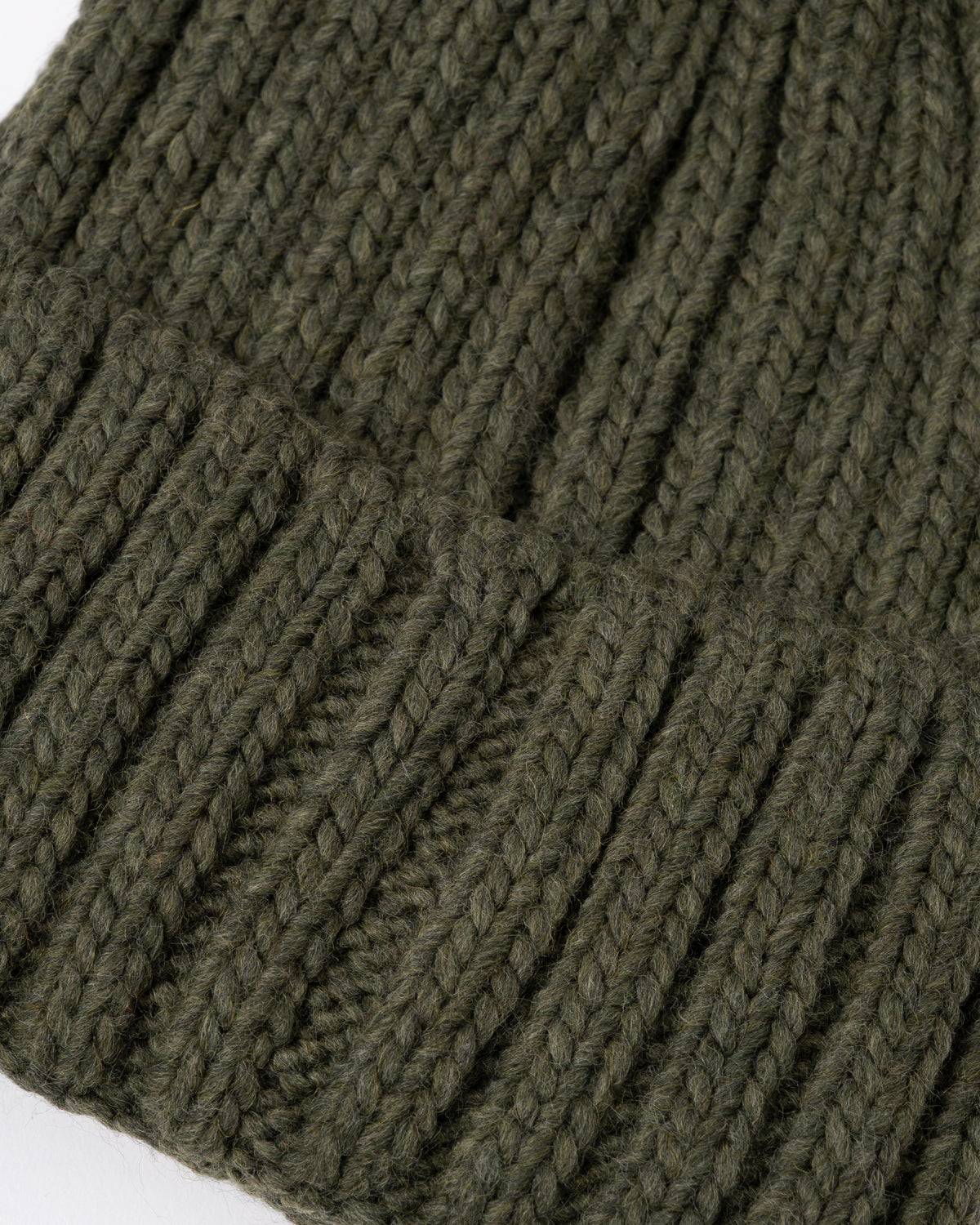 texture detail of a Napapijri Semiury 5 Bobble Hat in Olive Night G1Fa 