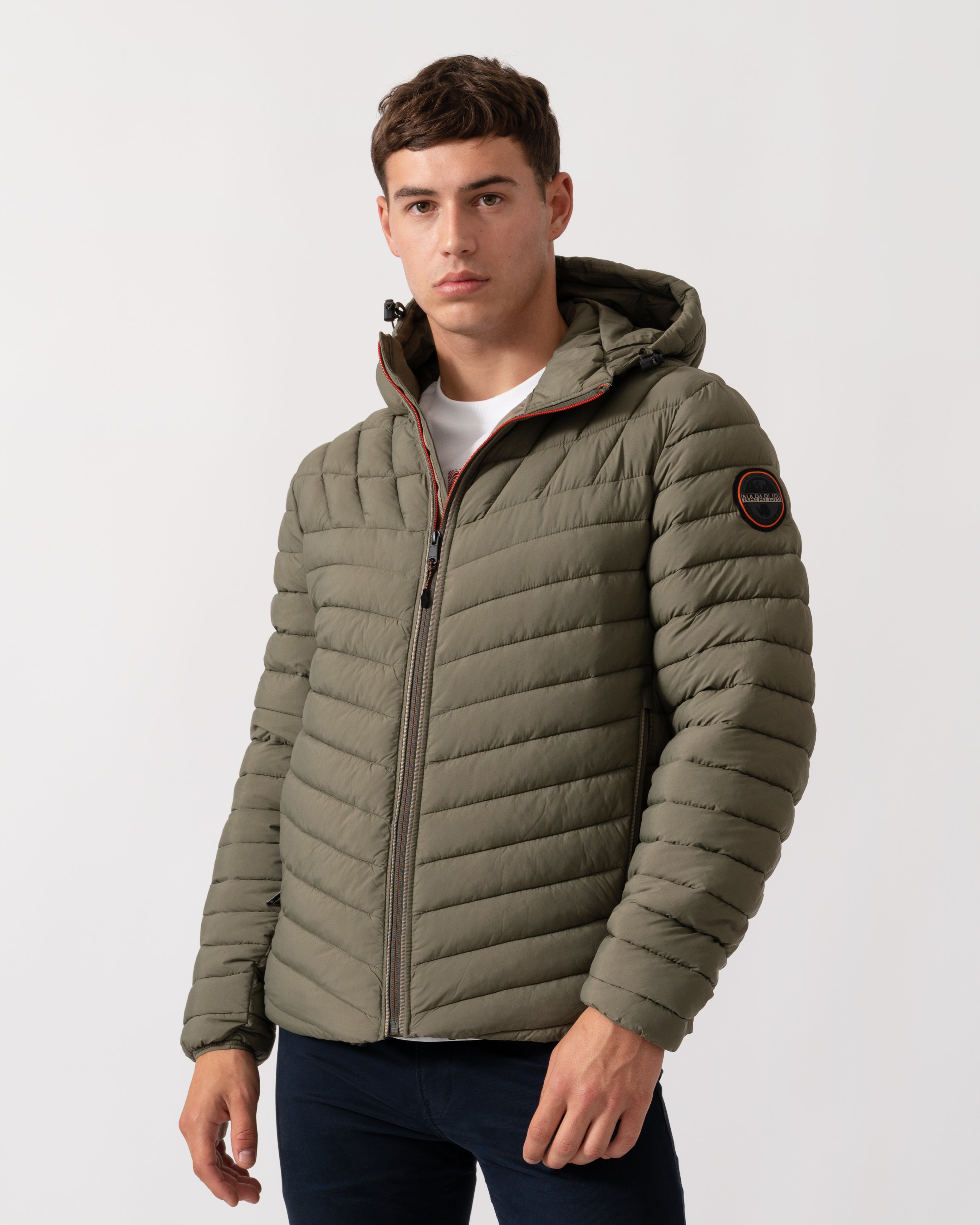 Napapijri A-Lapaz Mens Hooded Puffer Jacket - Tea Leaf G0A – CHO