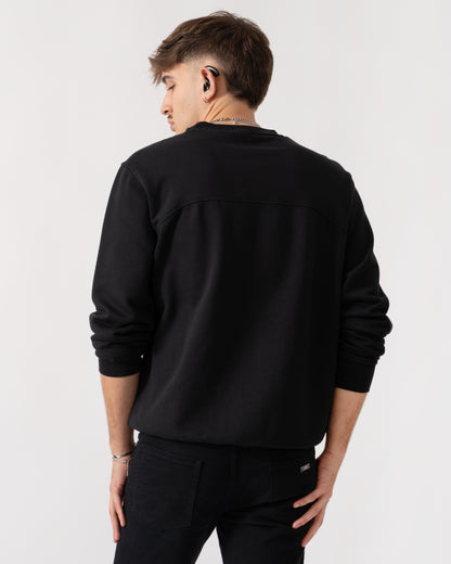 Napapijri Badge Mens Crew Neck Sweatshirt - Black Beauty 941