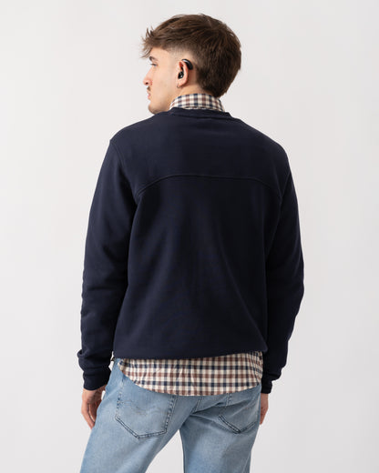 Napapijri Badge Mens Crew Neck Sweatshirt - Blue Marine 176