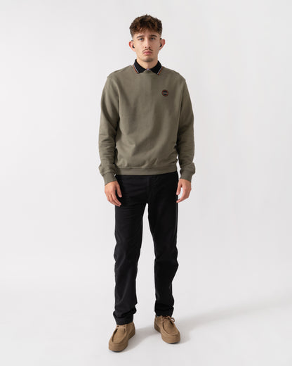 Napapijri Badge Mens Crew Neck Sweatshirt - Tea Leaf G0A