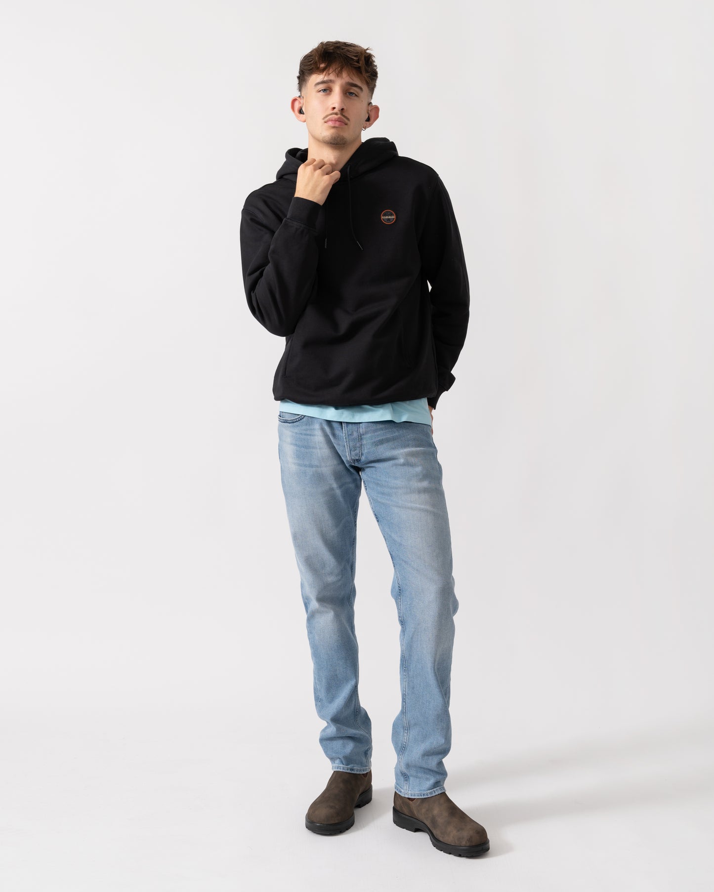 Napapijri Badge Mens Hoodie - Black Beauty 941